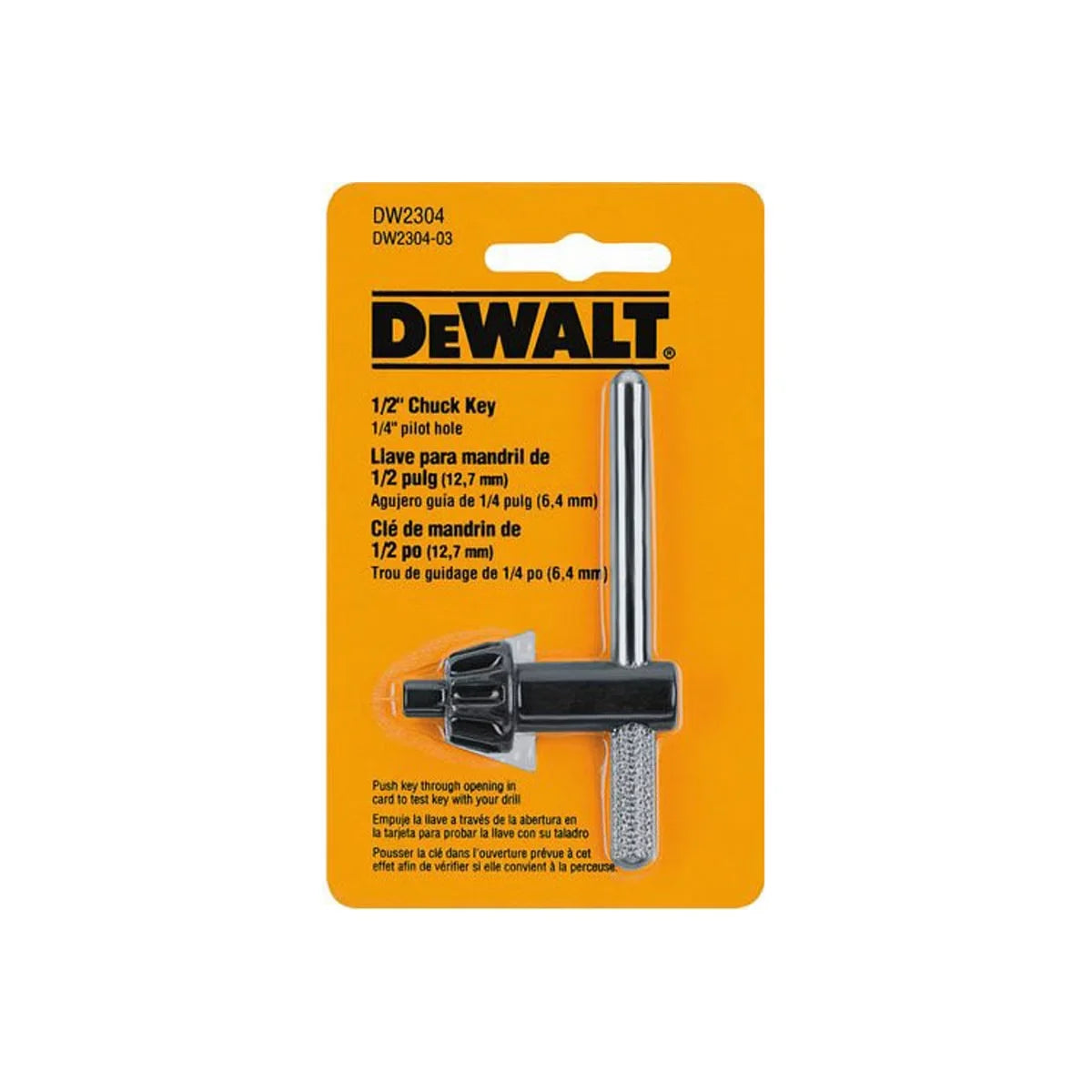DeWalt DW2304 1/2-Inch Chuck Key with 1/4-Inch Pilot - DW2304